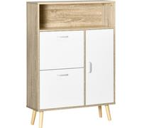 DecHome Scarpiera Salvaspazio 8 Paia di Scarpe 80x25.5x112.5cm Bianco