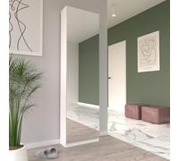 DecHome - Scarpiera Salvaspazio Slim 1 Anta a Specchio Dimensioni 50x20x179.7 cm Bianco