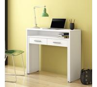 DecHome Scrittoio estraibile Moderno 98,6x36,6x86,9 cm Bianco Opaco - Scrivia