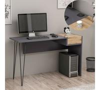DecHome Scrittoio Moderno 121x45x76 cm colore Antracite/Noce - Candy