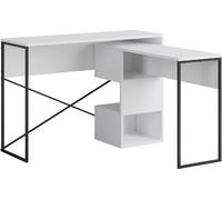 DecHome Scrivania Angolare Moderna 110x37,2x77 cm colore Bianco - Badau