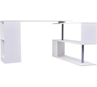 DecHome Scrivania Angolare Moderna 140x120x78 cm colore Bianco