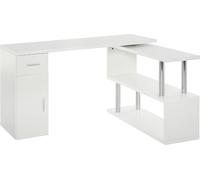 DecHome Scrivania Angolare Moderna 207,5x50x74,6 cm colore Bianco