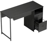 DecHome Scrivania con Cassettiera Industriale 120x52,3x76 cm Nero