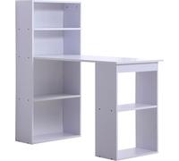 DecHome Scrivania con Libreria Moderna 120x55x120 cm Bianco