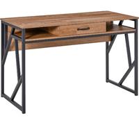 DecHome Scrivania Industriale 120x60x76 cm Nero/Marrone