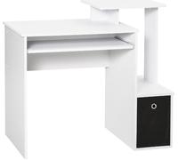 DecHome Scrivania Moderna 100x40x86,6 cm Bianco/Nero