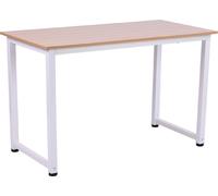 DecHome Scrivania Moderna 120x60x76 cm Bianco/Rovere