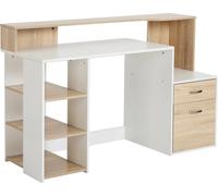 DecHome Scrivania Moderna 140x55x92 cm colore Quercia/Bianco