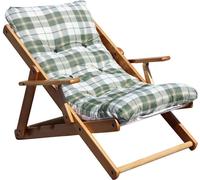 DecHome Sdraio da Giardino in Legno e Cotone con Cuscino 84x60x100h cm colore Verde Orso - HF807064-VRD