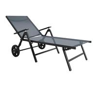 DecHome - Sdraio Lettino Prendisole, 72x158x84 cm, colore Grigio