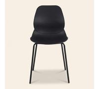 DecHome Sedia Cucina Soggiorno Design Moderno in Plastica 46x54x84 cm colore Nero - Cocker