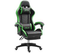 DecHome Sedia da Gaming Regolabile e Reclinabile Nero/Verde BKA751F