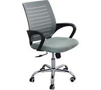 DecHome Sedia Ergonomica con Ruote e Braccioli Tessuto Mesh Nero Oasi
