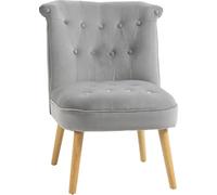 DecHome - Sedia Moderna per Soggiorno e Sala da Pranzo con Seduta Imbottita e Tessuto Vellutato colore Grigio