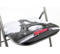 DecHome Sedia Pieghevole Slim in PVC e Acciaio 44x45x79 cm Multicolore Robert