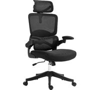 DecHome Sedia Ufficio da Scrivania Direzionale Girevole Regolabile Nero