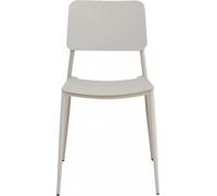 DecHome Sedia Varsavia Impilabile in Acciaio cm 42x53x80 h Tortora