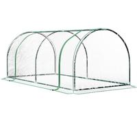 DecHome - Serra da Giardino a Tunnel in Acciaio e con Copertura in PVC, 200x100x80 cm, Trasparente e Verde