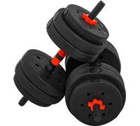 DecHome Set 2 Manubri Convertibili in Bilanciere 25kg Totali con 12 Dischi