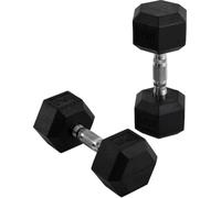 DecHome - Set 2 Manubri Esagonali da 10kg in Metallo e Gomma per Workout in Palestra, Casa e Ufficio colore Nero - A249V01AO12