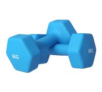 DecHome Set 2 Manubri Esagonali da 2x6kg Antiscivolo 22x10x10 cm Azzurro LBA778F