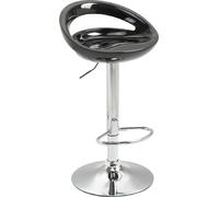 DecHome Set 2 Sgabelli Cucina Bar Alti Metallo/Plastica 46x41x76-96 Nero