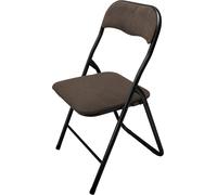 DecHome Set 6 Sedie da Interno Linea Polo Pieghevole in Metallo con Seduta in Tessuto 43x47x78 cm colore Marrone - POLO ENJOY