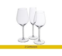 DecHome Set Calici da 18 Pezzi in Vetro Vignoble per Vini - 35261