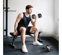 DecHome - Set Manubri Palestra da 2x12.5 kg Esagonale Pesi per Palestra con Impugnatura Zigrinata Antiscivolo colore Nero