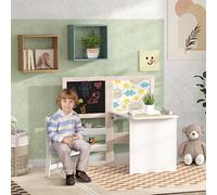 Set Tavolo e Sedia per Bambini 3-8 Anni con Lavagne Bianco DecHome