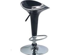 DecHome Sgabello Cucina Bar Alto Design Moderno Altezza Regolabile in Metallo e Plastica 38.5x38x5x65-86 cm colore Nero