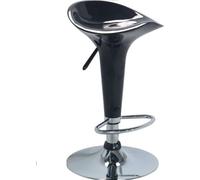 DecHome Sgabello Cucina Bar Alto Metallo/Plastica 38.5x38x5x65-86 Nero