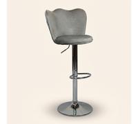 DecHome Sgabello Cucina Bar Alto Metallo/Velluto 51x49x101 Tortora