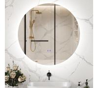 DecHome Specchio Bagno con Luci LED Tondo 60 cm