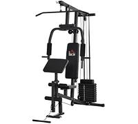 DecHome Stazione Fitness per Allenamento a Casa e Professionale Palestra Multifunzione in Acciaio 148x108x207cm Nero