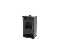 DecHome Stufa a Legna in Acciaio e Ghisa 7,78 kW 223 m3 Classe A Nero Creta