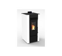 DecHome Stufa a Pellet Ventilata 6,9 kW Serbatoio 15 Kg 197 m3 Bianco Efesto 6
