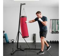DecHome Supporto Sacco Boxe Regolabile Base Triangolare e Sacco da Boxe Rosso