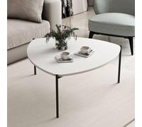 DecHome Tavolino salotto in Metallo 90x89x40 cm colore Bianco