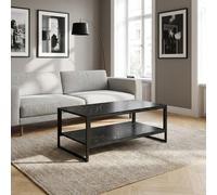 Tavolino Salotto Rettangolare 106x50x47 Nero DecHome