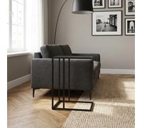 DecHome Tavolino Salotto Rettangolare Acciaio 46x26x60 Nero