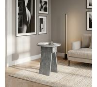 Tavolino Salotto Tondo 42x50 Grigio Chen DecHome