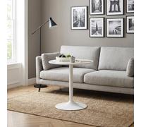 DecHome Tavolino Salotto Tondo 70x75 Bianco