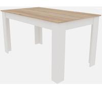 DecHome Tavolo Allungabile 80 x 110/150 x 75h cm con Allunga da 40 cm colore Rovere/Bianco - GRK112 3025/0110