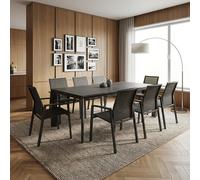 DecHome Tavolo Allungabile da Pranzo Cucina 200-250x100x75 cm Antracite