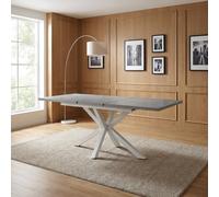 DecHome Tavolo Allungabile da Pranzo Cucina Legno 160x90 cm Grigio