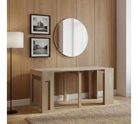 TAVOLO CONSOLLE DARIUS NATURALE CON VENATURE 45/96/147/198/249/300 X 90