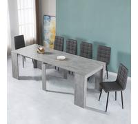 DecHome Tavolo Consolle Allungabile Ingresso 50-300 X 90 cm Grigio