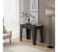 DecHome Tavolo Consolle Allungabile Ingresso 53.6-305.6x90x75.2 cm Nero